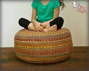 Stash Busting Monster Pouf: A Free Crochet Pattern | KT and theSquid
