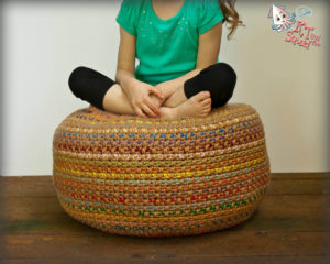 stash busting monster pouf free crochet pattern