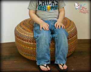 Stash Busting Monster Pouf: A Free Crochet Pattern | KT and theSquid