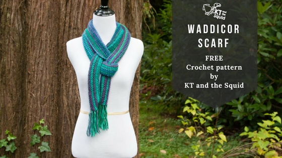 Waddicor Crochet Scarf free pattern by kt and the Squid