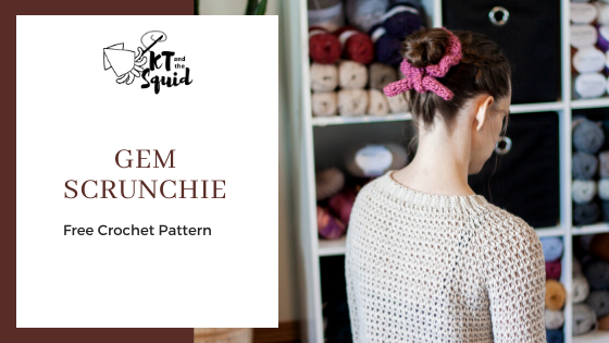 Gem Scrunchie Free Crochet Pattern