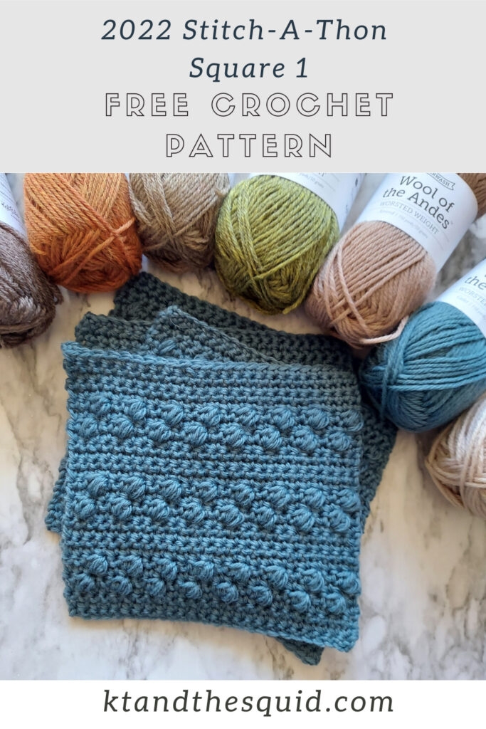 2022 Stitch Together Blanket Stitch-A-Thon Square 1 Free Crochet Pattern