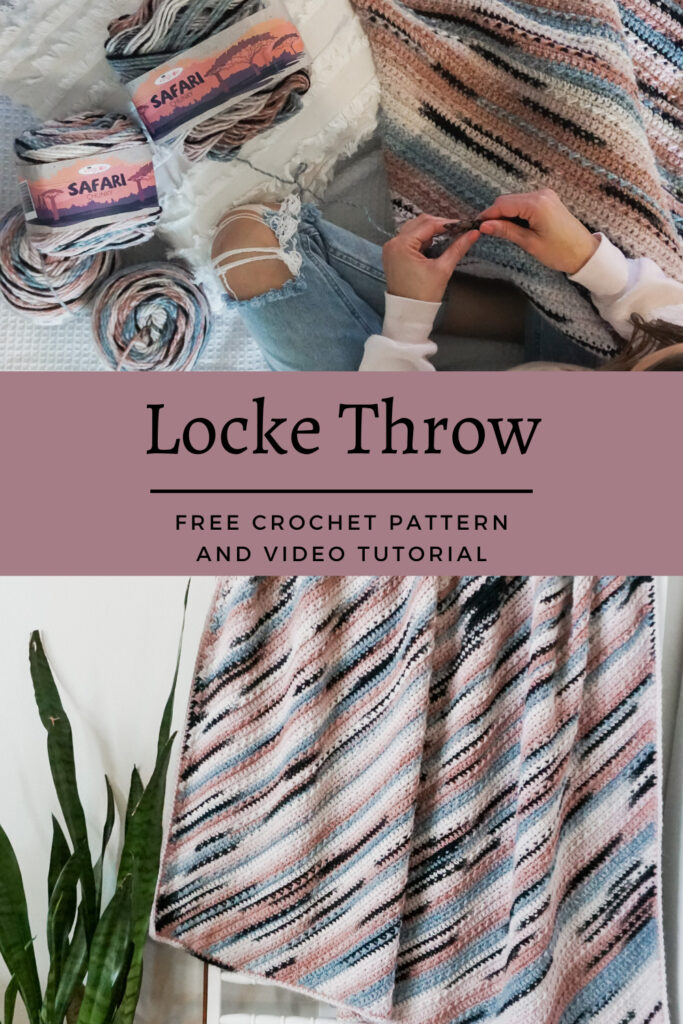Locke Throw Free Crochet blanket Pattern
